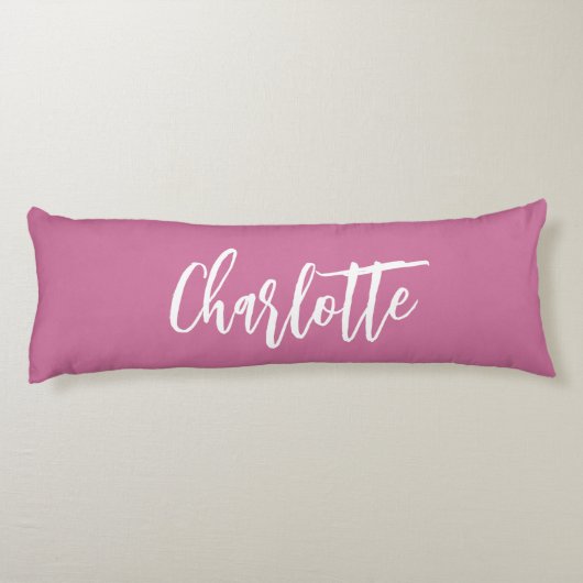 Coussins Longs Script de nom rose (Dos)