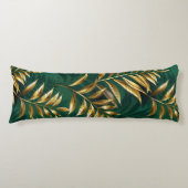 Coussins Longs Seamless pattern with golden ferns (Devant)