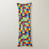 Coussins Longs Sensibilisation sur l'autisme-Puzzle par Shirley T (Dos (Vertical))