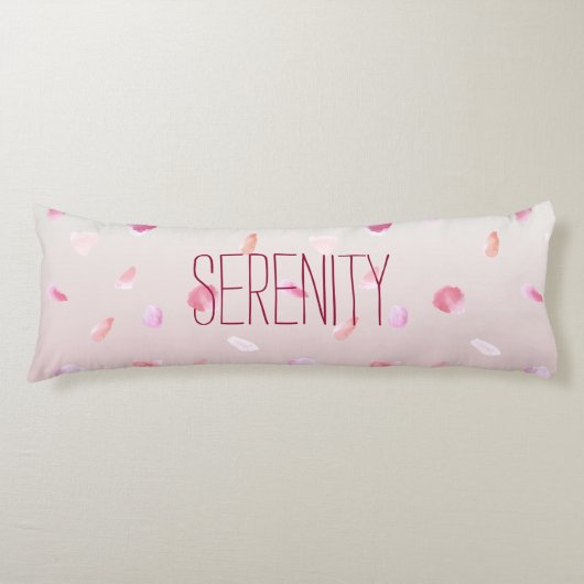 Coussins Longs Sérénité Romantique Rose Pétales (Devant)