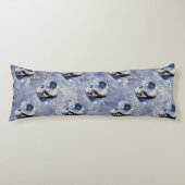Coussins Longs Série de crânes floraux bleus Design 2 (Devant)