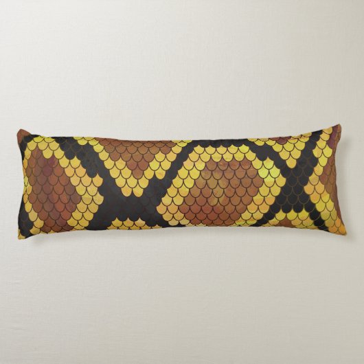 Coussins Longs Serpent Brown et impression or (Dos)