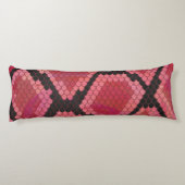 Coussins Longs Serpent noir et rouge (Dos)
