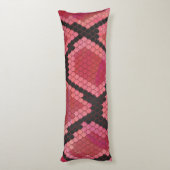 Coussins Longs Serpent noir et rouge (Dos (Vertical))