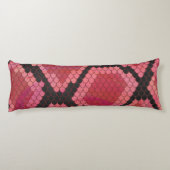 Coussins Longs Serpent noir et rouge Silhouette (Dos)