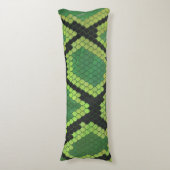 Coussins Longs Serpent noir et vert (Devant (Vertical))