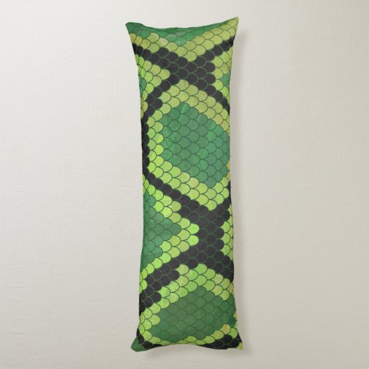 Coussins Longs Serpent noir et vert (Dos (Vertical))