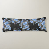 Coussins Longs Serpents et roses bleus (Dos)