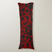 Coussins Longs Serviette abstraite rouge et charbon (Devant (Vertical))