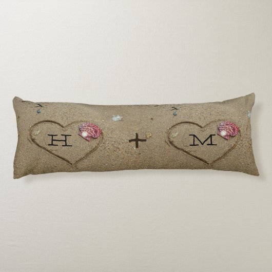 Coussins Longs Ses + Coeurs Coeurs & Coeurs sur la plage (Dos)