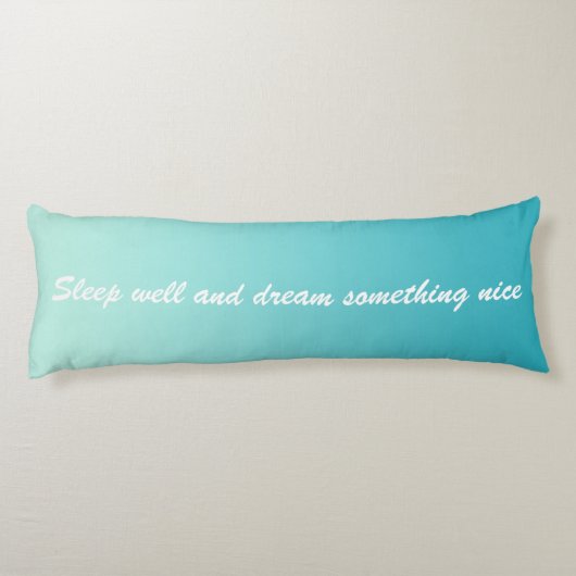 Coussins Longs SEULEMENT dégradés de COULEUR - bleu océan + votre (Dos)