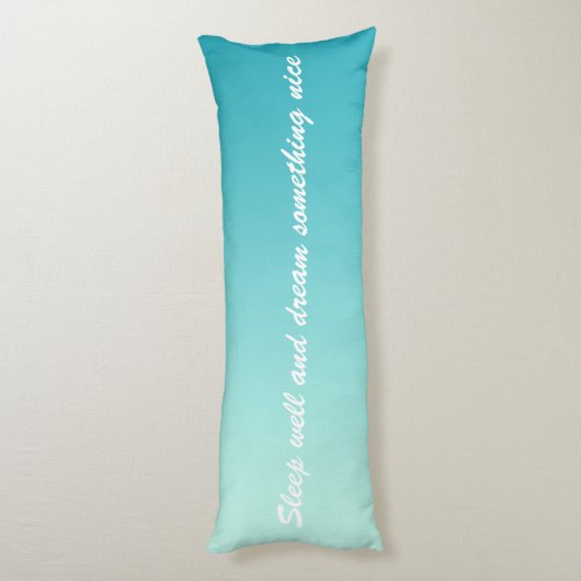 Coussins Longs SEULEMENT dégradés de COULEUR - bleu océan + votre (Dos (Vertical))