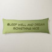 Coussins Longs Seules les couleurs - vert olive + votre texte (Dos)