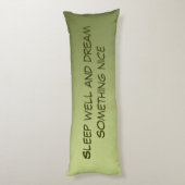 Coussins Longs Seules les couleurs - vert olive + votre texte (Dos (Vertical))