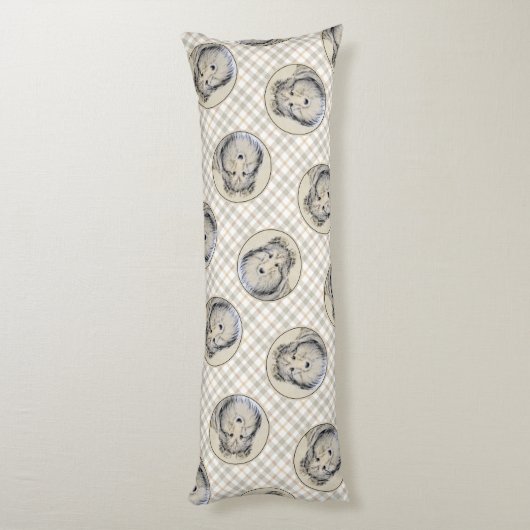 Coussins Longs Shetland Sheepdog Puppy Peinture Sheltie Chien Art (Dos (Vertical))