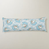 Coussins Longs Sibérie Husky Puppy Peinture Chien Rouge Cuivre Ar (Dos)