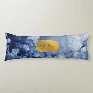 Coussins Longs Signature Blue Gold Foil Sea Crystals