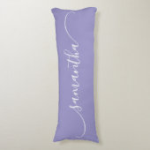 Coussins Longs Signature Classy Courbe Délicat Blanc Violet Clair (Devant (Vertical))