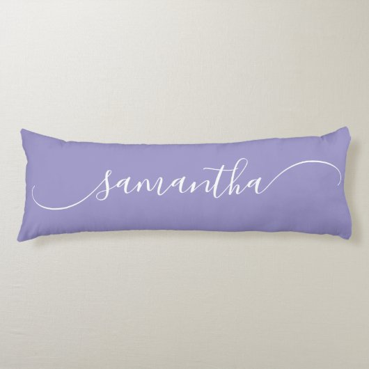 Coussins Longs Signature Classy Courbe Délicat Blanc Violet Clair (Devant)