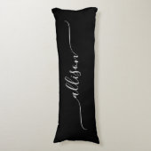 Coussins Longs Signature de nom en écriture cursive simple noir e (Devant (Vertical))