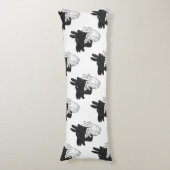 Coussins Longs Silhouette à la main Billy Goat Grey (Devant (Vertical))