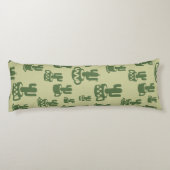 Coussins Longs Silhouette de cactus succulent dans tasses et pots (Dos)