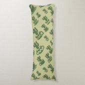 Coussins Longs Silhouette de cactus succulent dans tasses et pots (Devant (Vertical))