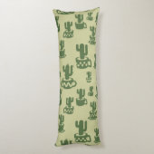 Coussins Longs Silhouette de cactus succulent dans tasses et pots (Dos (Vertical))