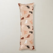 Coussins Longs Silhouette de chat (Dos (Vertical))