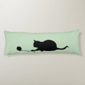 Coussins Longs Silhouette de chat en jeu (Dos)