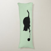 Coussins Longs Silhouette de chat en jeu (Devant (Vertical))