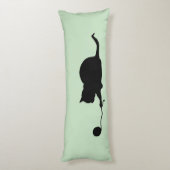 Coussins Longs Silhouette de chat en jeu (Dos (Vertical))