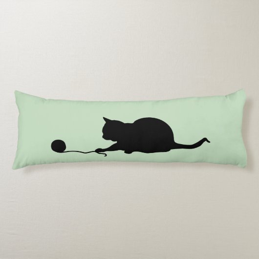 Coussins Longs Silhouette de chat en jeu (Devant)