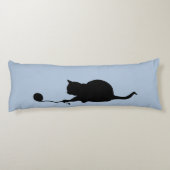 Coussins Longs Silhouette de chat en jeu (Dos)