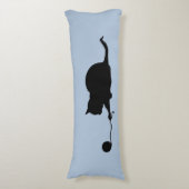 Coussins Longs Silhouette de chat en jeu (Devant (Vertical))