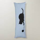 Coussins Longs Silhouette de chat en jeu (Dos (Vertical))