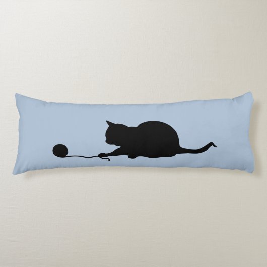 Coussins Longs Silhouette de chat en jeu (Devant)
