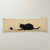 Coussins Longs Silhouette de chat en jeu (Dos)