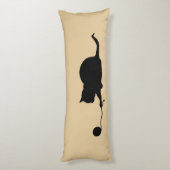 Coussins Longs Silhouette de chat en jeu (Dos (Vertical))