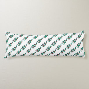 Coussins Longs Silhouette d'impression Brown et Turquoise de serp