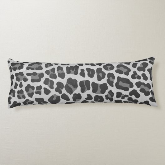 Coussins Longs Silhouette gris léopard et gris clair (Dos)