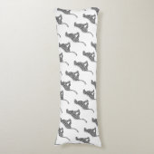 Coussins Longs Silhouette gris léopard et gris clair (Devant (Vertical))