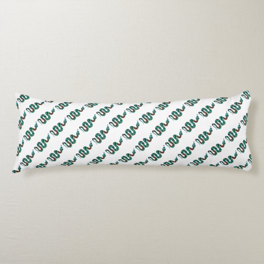 Coussins Longs Silhouette imprimée serpent brun et sarcelle (Devant)