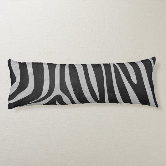 Coussins Longs Silhouette noir et gris clair Zebra (Dos)