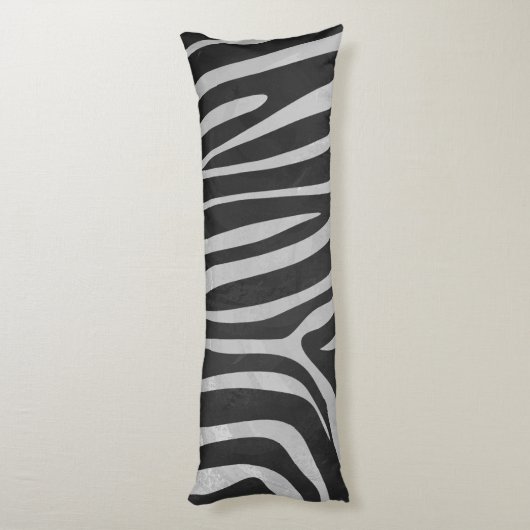 Coussins Longs Silhouette noir et gris clair Zebra (Dos (Vertical))
