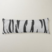 Coussins Longs Silhouette Tiger noir et blanc (Dos)