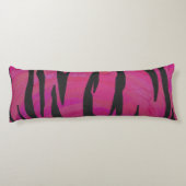 Coussins Longs Silhouette Tiger rose et noir (Dos)