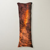 Coussins Longs Silhouettes d'herbe au coucher du soleil (Devant (Vertical))