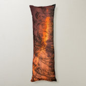 Coussins Longs Silhouettes d'herbe au coucher du soleil (Dos (Vertical))