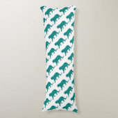 Coussins Longs Silhouettes noires et Turquoises (Devant (Vertical))